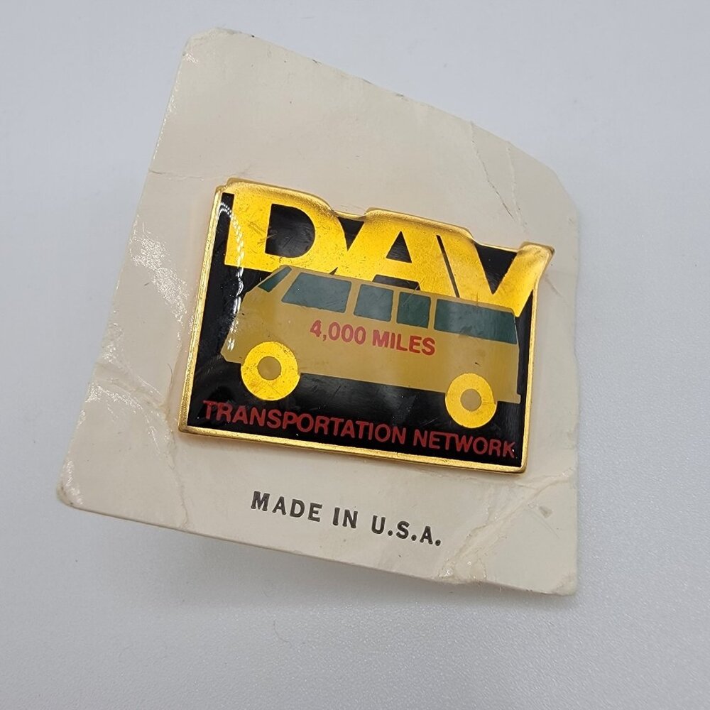 Disabled American Veterans DAV 4000 Miles Transportation Network Pin NEW